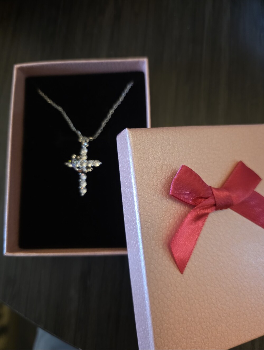 ​👑 Royal Crystal Crown Cross Pendant Necklace with Gift Box 👑